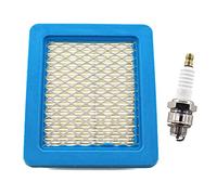 MCHNIC Luftfilter mit Zündkerze für Briggs Stratton 399959 491588 491588S Quantum 625-675 Serie 3,5-6 PS Motor AM116236, LG491588, PT15853 Sabo SA26547, SAA31749, Wolf Toro ALKO Stiga