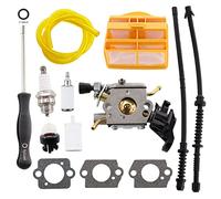 MCHNIC Vergaser mit Dichtung Luftfilter Benzinschlauch für Husqvarna 445 445E 450 450E Kettensäge Jonsered CS2245 CS2250 S Ersetzt ZAMA C1M-EL37B 506450401