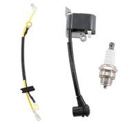 MCHNIC Zündspule mit Zündkerze für Husqvarna 36 41 136 137 137E 141 142 142E 235 240 236 235E 236E 240 Kettensäge Ersetzt 545199901 530039143