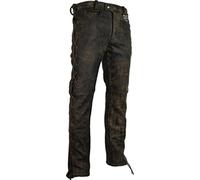 MDM Lederhose an den Seiten geschnürt in braun Bikerjeans Lederjeans Rockerhose Western Lederhose (34)