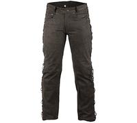 MDM Lederhose Bikerlederhose Bikerjeans Lederjeans in Nubuk Leder seitlich geschnürt (30)
