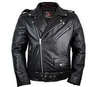 MDM Lederjacke Rockerjacke Rocker Punk Motorradjacke Western Highway Rockabilly (S)