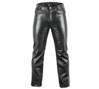 MDM Lederjeans Bikerjeans Lederhose in schwarz (36)