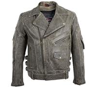 MDM Retro Motorrad Lederjacke im verschieden Farben