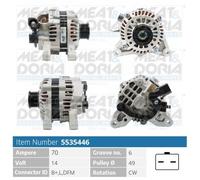 MEAT & DORIA Lichtmaschine Generator für Peugeot 206 CC 2D 1.6 16V 307 3A/C