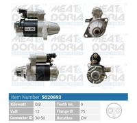 MEAT & DORIA Starter 5020693 für HONDA KIA