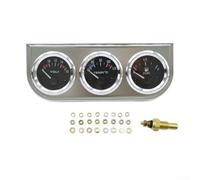 MeevrgR 3-in-1 Auto-Dreifach-Messgerät-Set, 52 mm, Ölstand-Wassertemperatur-Spannungs-Monitor, 12 V passend mit ABS + Metallgehäuse, klare Messwerte für Fahrzeugdiagnose (B)