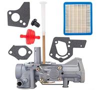MeevrgR Vergaser-Kit für Briggs & Stratton 5HP Motoren - kompatibel mit 130202, 135202, 137202 und mehr (inkl. Luftfilter 491588S, Kraftstofffilter, Dichtungen) - ersetzt 498298, 495426, 495951