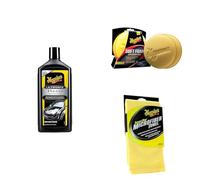 Meguiar's G19216EU Ultimate Car Polish Pre-Waxing Glaze 473 ml, für tiefe Reflexionen und maximalen Glanz - Inklusive 4 weiche Schaumstoff-Auftragspads & Supreme Shine Mikrofasertuch zur Autopflege