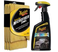 Meguiar's Ultimate Leather Detailer + 3x Supreme Shine Tücher Set - 473ml