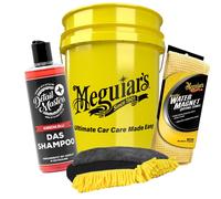 Meguiars Water Magnet Drying Towel + Meguairs Wascheimer + DetailMasters Shampoo