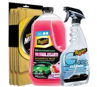 Meguiar's Watermelon Wash + Perfect Clarity Glass Cleaner + 3x Supreme Shine Set