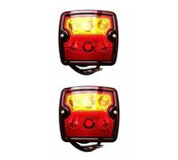 MelTruck® 2x LED Rückleuchte 3 Funktionen 12/24V LKW Anhänger Traktor Baumaschine Wohnmobile SET