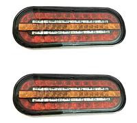 MelTruck 2x LED Rückleuchte SET Bajonett 5 PIN / 6 PIN E9 Trailer, LKW, Wohnwagen Anhänger Rücklicht - Variantenauktion (195x75 mm 5PIN und dynamischer Blinker)