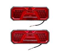 MelTruck 2x LED Rückleuchten Set mit Dynamischem Blinker & Dreieckstrahler, 12V 24V, Neon-Effekt, E9 Prüfzeichen, für LKW, Anhänger, Trailer, Wohnmobil, Schlepper, 350mm (Links + Rechts)