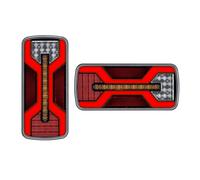 MelTruck LED Rückleuchte 12V / 24V E9 IP67 für LKW Anhänger Wohnwagen - 69 LEDs, Smart Load Device, Blinker, Bremslicht, Rücklicht, Nebelschluss, Rückfahrlicht, Kennzeichenbeleuchtung, ABS/PC Gehäuse