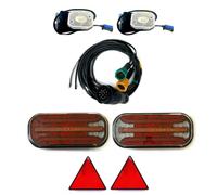 MelTruck® LED Rückleuchte Anhängerbeleuchtung SET Begrenzungsleuchte 13 pol Kabelbaum 7m