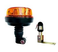 MelTruck LED Rundumleuchte Orange mit Aufsteckrohr K DIN - 12V/24V Warnleuchte für PKW, LKW, Traktor, Baumaschinen - 4 Blitzmuster, E9 R65