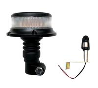 MelTruck LED Warnleuchte mit Aufsteckrohr L - Rundumleuchte Orange 12V/24V E9 R65 R10, 18 LEDs, 3 Blitzmuster, rotierende Warnlampe für PKW LKW Traktor Baumaschinen