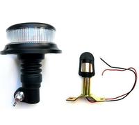 MelTruck LED Warnleuchte mit Aufsteckrohr T 112mm 18 LED 12V-24V E9 ECE R65 R10, 3 Blitzmuster, für PKW LKW Traktor Baumaschinen