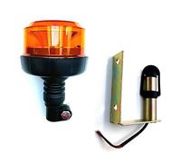 MelTruck LED Warnleuchte mit Aufsteckrohr U, 12 LEDs, 12V/24V, Orange, 3 Funktionen: Rotation, Zweiblitz, Sechsblitz, E9 R65 TA1, IP56, für PKW LKW Abschleppwagen