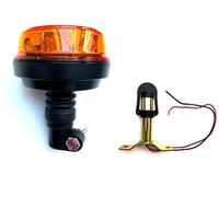 MelTruck® LED Warnleuchte Rundumleuchte 12V 24V mit 4 Blitzmuster E9 ECE R65 R10 für Traktor PKW LKW (Aufsteckrohr T)