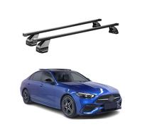 Menabo Stahl Gepäckträger Dachträger kompatibel mit Mercedes C Klasse W206 2021-24 Schwarz