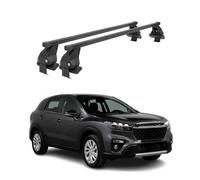 Menabo Dachträger für Suzuki SX4 S-Cross mk2 2016-2021 FL 50kg Stahl Schwarz 2x