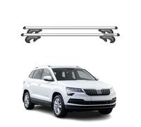 Menabo Dachträger Gepäckträger für Skoda Karoq 2018-2024 90kg TÜV Alu Silber 2x