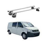 Menabo Dachträger Gepäckträger kompatibel mit VW T5 Multivan 2003-2015 Stahl Silber TÜV