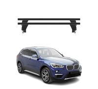 Menabo Dachträger Grundtäger kompatibel mit BMW X1 F48 2019-2022 FL Aluminium 50kg Schwarz 2 TLG Ohne Reling für Fahrradträger, Dachboxen, Skiträger Abschließbar