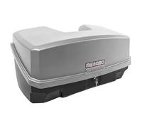 Menabo Nekkar Silver Anhängerkupplungs-Box 300 L - Heckbox abschließbar, 115x62x54 cm, Silber matt