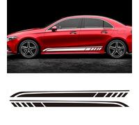 MenDaOLv Auto Karosserie Seitenstreifen Aufkleber für Mercedes Benz W205 W204 W203 W212 W124 W108 W126 W176 W211,Seitenschweller Grafik Aufkleber Türverkleidung Vinyl Dekoration.,Black