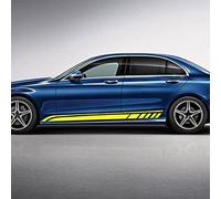 MenDaOLv Auto Karosserie Seitenstreifen Aufkleber für Mercedes Benz W205 W204 W203 W212 W124 W108 W126 W176 W211,Seitenschweller Grafik Aufkleber Türverkleidung Vinyl Dekoration.,Yellow