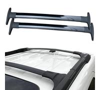 MengZJ für Ford Ecosport Dachträger, Profile Aluminiumlegierung Rail Halterung für 2013-2021, Fit-Wagen mit Schienen Tragfähigkeit 180 Kg, mit Installationswerkzeugen,2-Black