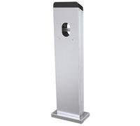 MENNEKES Edelstahl-Standsäule 18566 für 2 AMTRON Wallboxen | Ladesäule | witterungsbeständig | V2A | silber