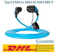 Mennekes Ladekabel Typ 2 - Typ 2 7m lang (32A, 3 Phasen, 21 KW)