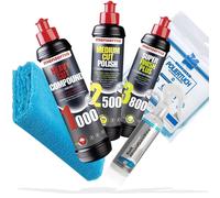 Menzerna Autopolitur Heavy Cut Compound 1000 250ml 1000 + 2500 + 3500 Mikrofaser