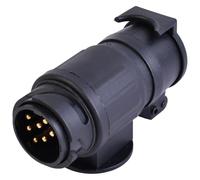 Merautop SJ Stecker Anhängerstecker 13 auf 7 Polig, 7 polig Anhänger Adapter für LKW Pkw Traktor Boot Maschine Wohnwagen Wohnmobile Anhängeradapter, 12 V Wasserdicht Adapter Stecker