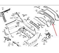 Mercedes-Benz C-Klasse W205Luftabweiser für Stoßstange hintenAMGA2058856238teil