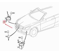 MERCEDES-BENZ E Cabrio A207 Hupe vorne rechts A2075420720 NEU Original