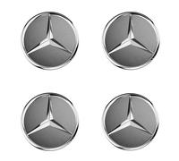 Mercedes-Benz Mercedes-Benz Radnabenabdeckung-Set, Stern erhaben tremolit-metallic, 4 Stück | A0004002700 9130satz