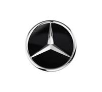 Mercedes Benz Radnabenabdeckung Nabenkappe 66,8 mm Stern erhaben schwarz matt