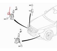 MERCEDES-BENZ S W222 Hupe rechts A2225421520 NEU ORIGINAL