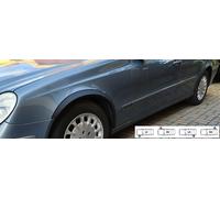 MERCEDES E W211 Radlauf Zierleisten Set 4-tlg Schwarz Radlaufleisten Bj. 02-09