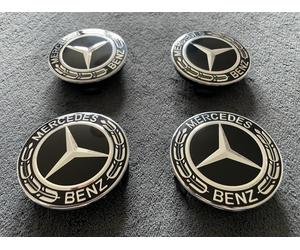 Mercedes Nabendeckel 75mm Nabenkappen Felgendeckel AMG Naben Deckel