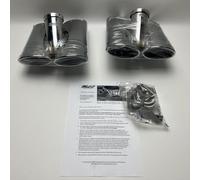 Mercedes S Klasse W221 2x Doppelrohr Chrom Auspuffblenden nur Benziner nicht AMG