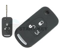 Mercedes W140 W163 R129 Schlüssel Silikon Hülle Schutzhülle Cover Case Schwarz