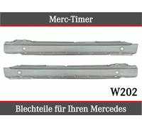 Mercedes W202 C-Klasse 93-01 Schweller Seiten Paar Reparaturblech Links Rechts