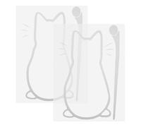 MERRYHAPY Katzen Heckscheibenwischer Aufkleber 2 Stück Reflektierende Ebene Fensteraufkleber für Auto Lkw und Suv Außendekoration bei Nacht